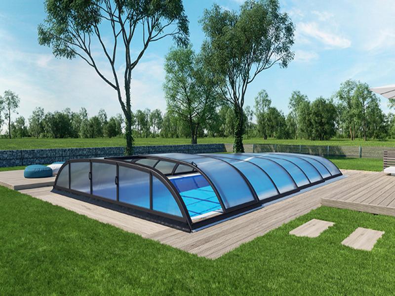 Albixon Pool-Überdachung Dallas A, Silber - Image 3