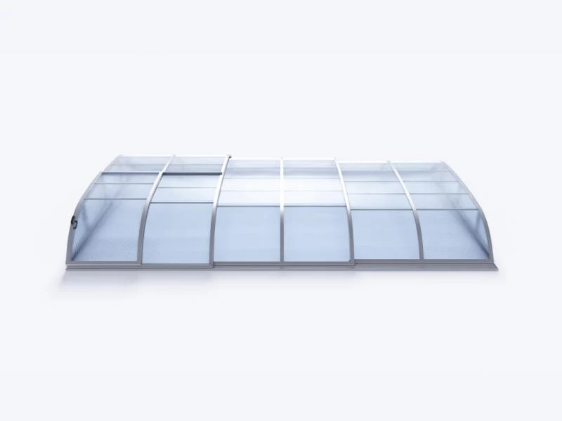 Albixon Pool-Überdachung Dallas A, Silber - Image 8