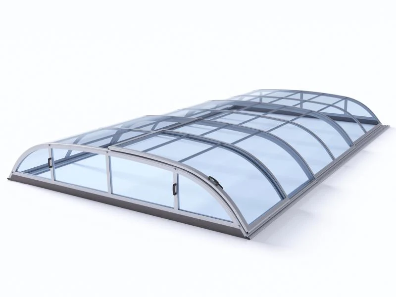Albixon Pool-Überdachung Dallas Clear A, Silber mit klarem Polycarbonat - Image 11