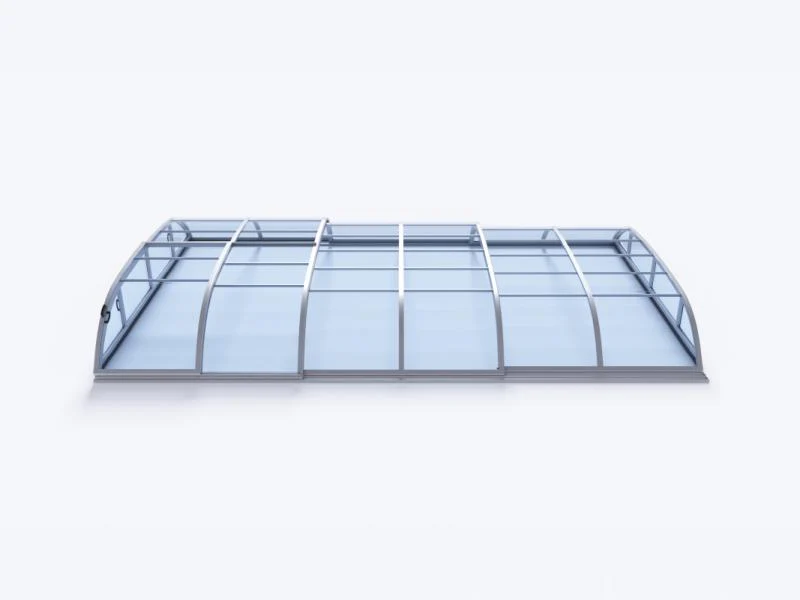 Albixon Pool-Überdachung Dallas Clear A, Silber mit klarem Polycarbonat - Image 3