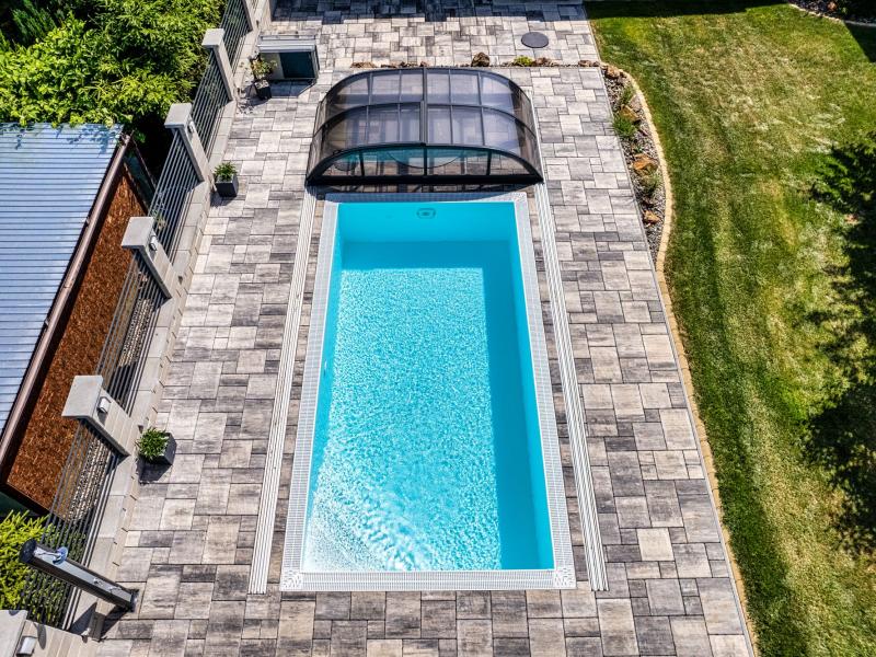 Albixon Pool-Überdachung Dallas Clear A, Silber mit klarem Polycarbonat - Image 8