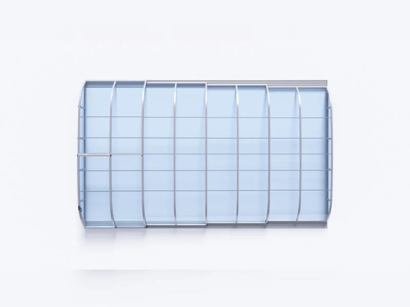 Albixon Pool-Überdachung Dallas Clear B, Silber mit Klarglas - Image 8