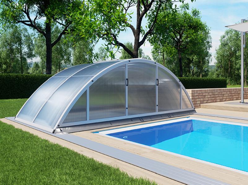 Albixon Pool-Überdachung KLASIK C, Silber - Image 2