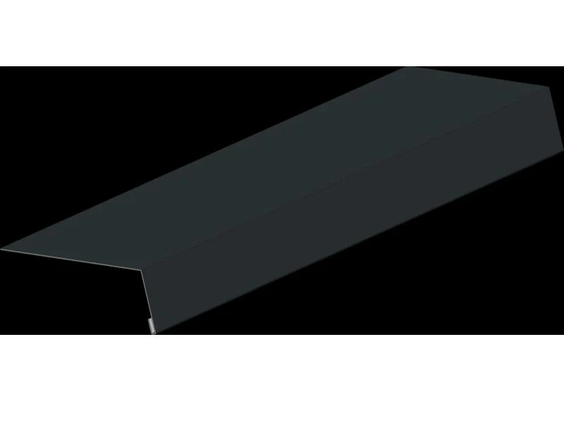 Aluminium Rinneneinhang 200 cm, Typ 8 für Dachtraufe/Dachrinne anthrazit-grau - 11 Stück - Image 2