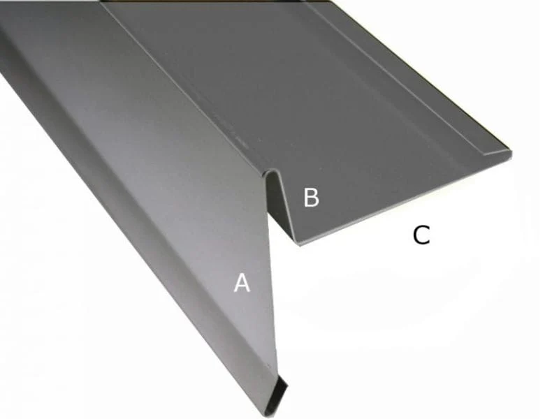 Aluminium Winkelprofil 200 cm Ortblech mit Wasserpfalz 3 Stück - Image 2