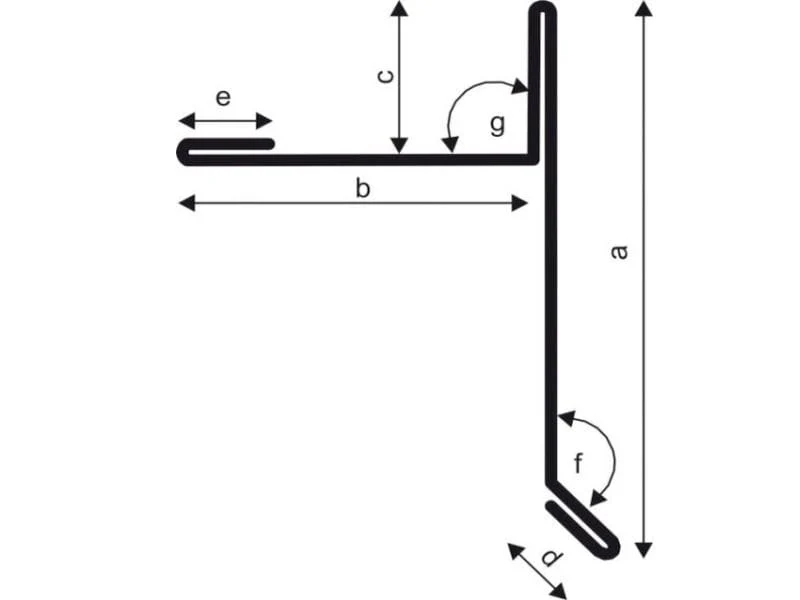 Aluminium Winkelprofil Typ 3a, 200 cm Ortblech mit Wasserpfalz anthrazit - 5 Stück - Image 3