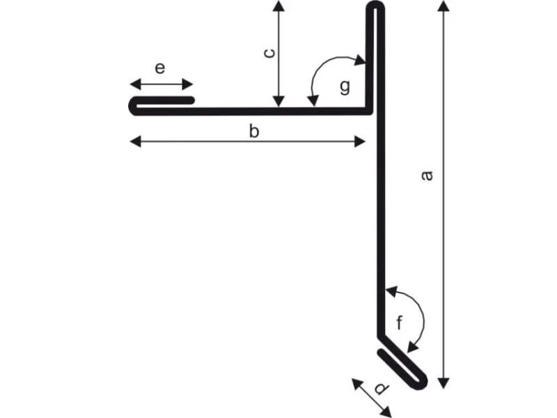 Aluminium Winkelprofil Typ 3b, 200 cm Ortblech mit Wasserpfalz 5 Stück - Image 3