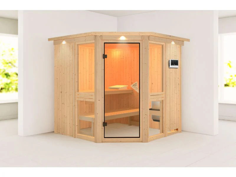 Amelia 2 - Karibu Sauna ohne Ofen - inkl. Dachkranz - - Image 2