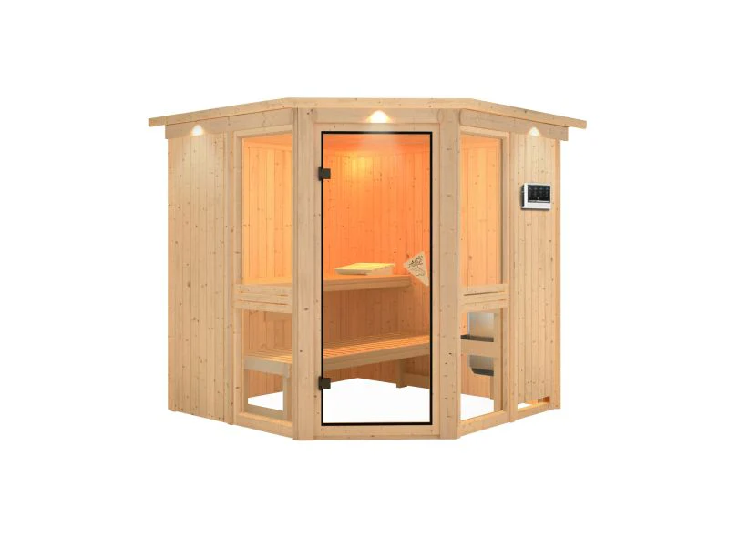Amelia 2 - Karibu Sauna ohne Ofen - inkl. Dachkranz - - Image 3