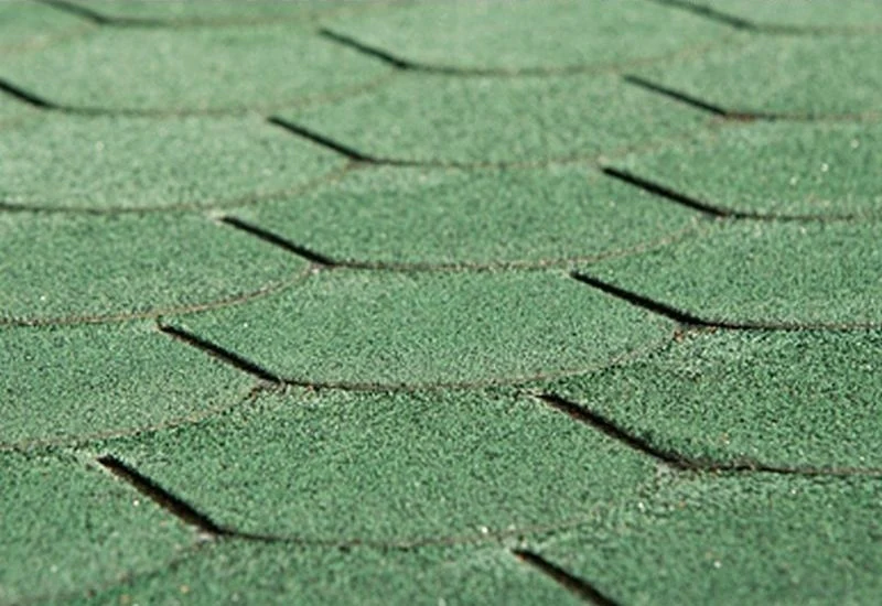 Bitumen-Dachschindeln Biberschwanz grün 3 Pakete - Image 2
