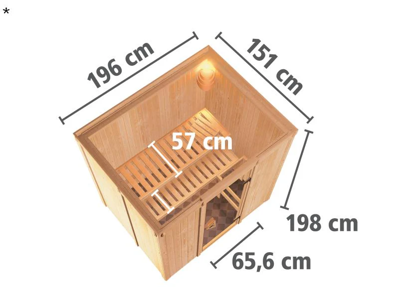 Bodin - Karibu Sauna ohne Ofen - ohne Dachkranz - - Image 3