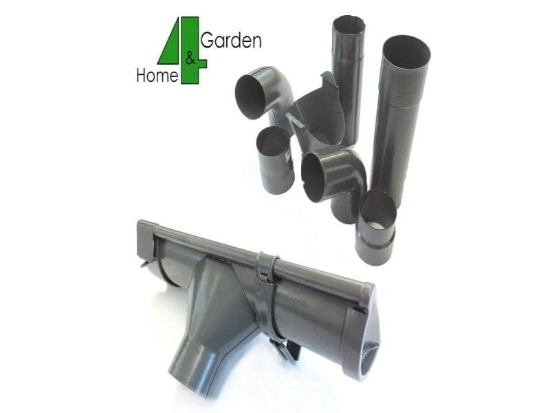 Dachrinnen Set RG 100 dunkelgrau 900 cm Satteldach, zweiseitig - Image 3