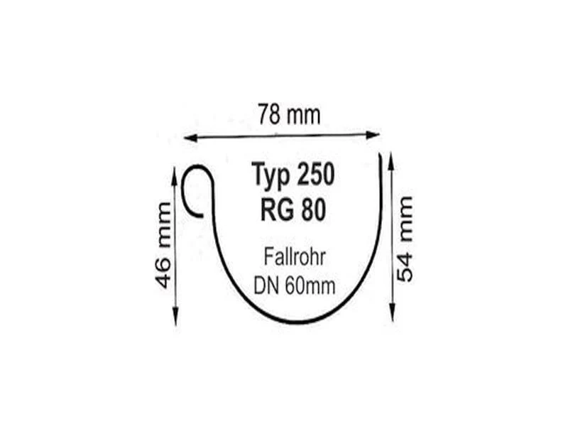 Dachrinnen Set RG 80 anthrazit 300 cm Satteldachverlängerung - Image 2