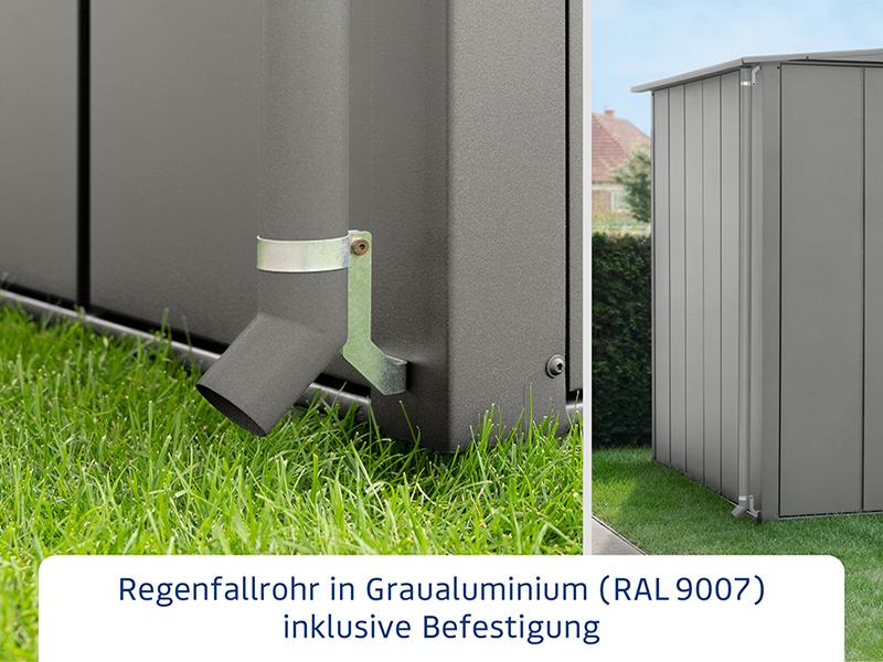 EcoStar Fallrohr, Grau Aluminum