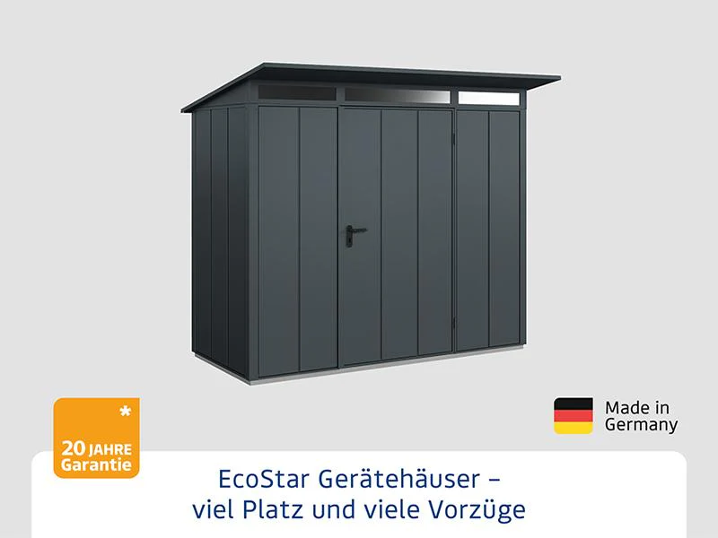 Ecostar Gerätehaus Elegant-P,Typ 1, Anthrazitgrau, 1 flg - Image 3