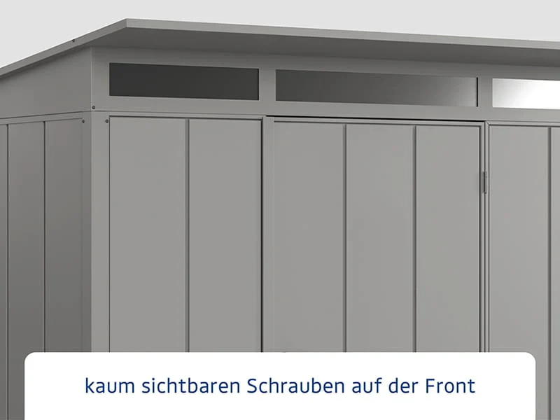 Ecostar Gerätehaus Elegant-P,Typ 1, Grau Aluminum, 1 flg - Image 4