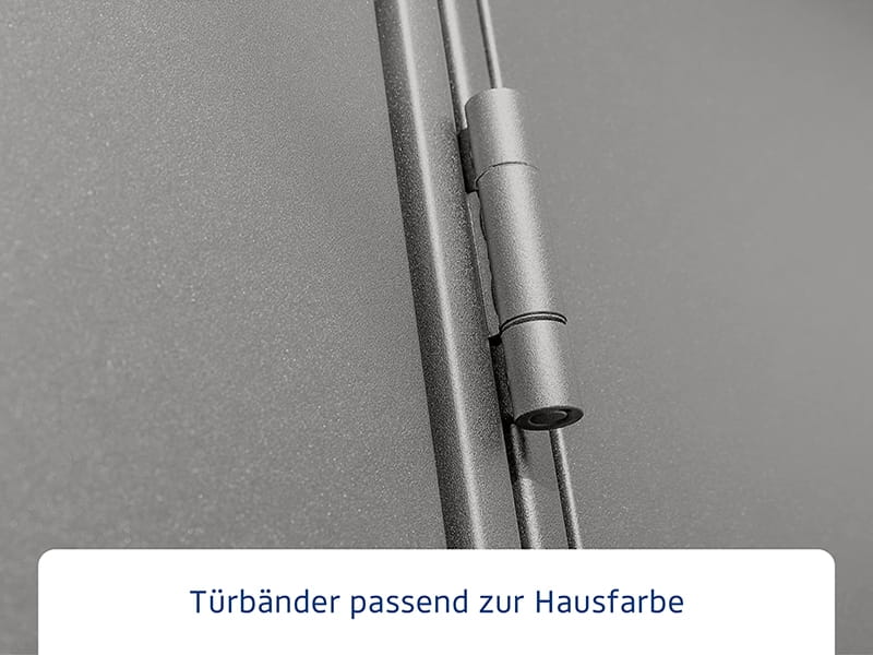 Ecostar Gerätehaus Elegant-P,Typ 1, Grau Aluminum, 1 flg - Image 5