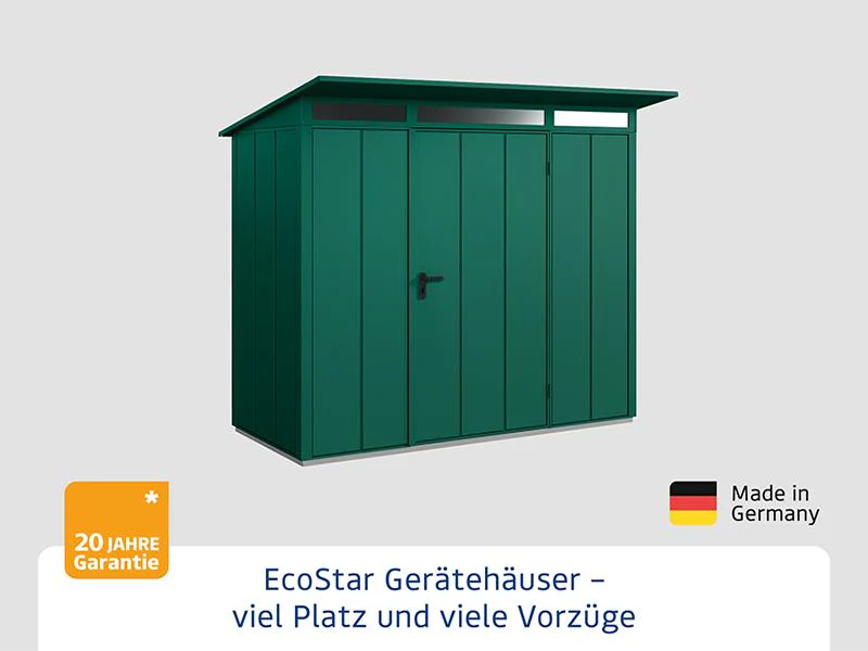 Ecostar Gerätehaus Elegant-P,Typ 1, Moosgrün, 1 flg - Image 3