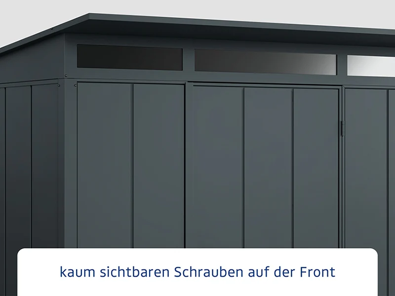 Ecostar Gerätehaus Elegant-P,Typ 2, Anthrazitgrau, 2 flg - Image 4