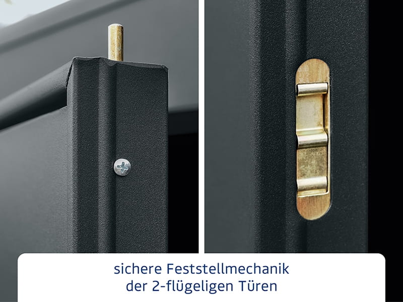 Ecostar Gerätehaus Elegant-P,Typ 2, Anthrazitgrau, 2 flg - Image 6