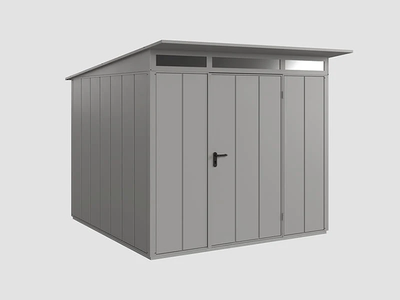 Ecostar Gerätehaus Elegant-P,Typ 2, Grau Aluminum, 1 flg