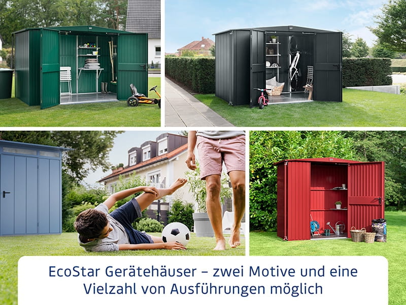 Ecostar Gerätehaus Elegant-P,Typ 2, Grau Aluminum, 1 flg - Image 9