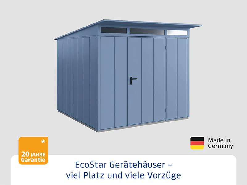 Ecostar Gerätehaus Elegant-P,Typ 2, Taubenblau, 1 flg - Image 3