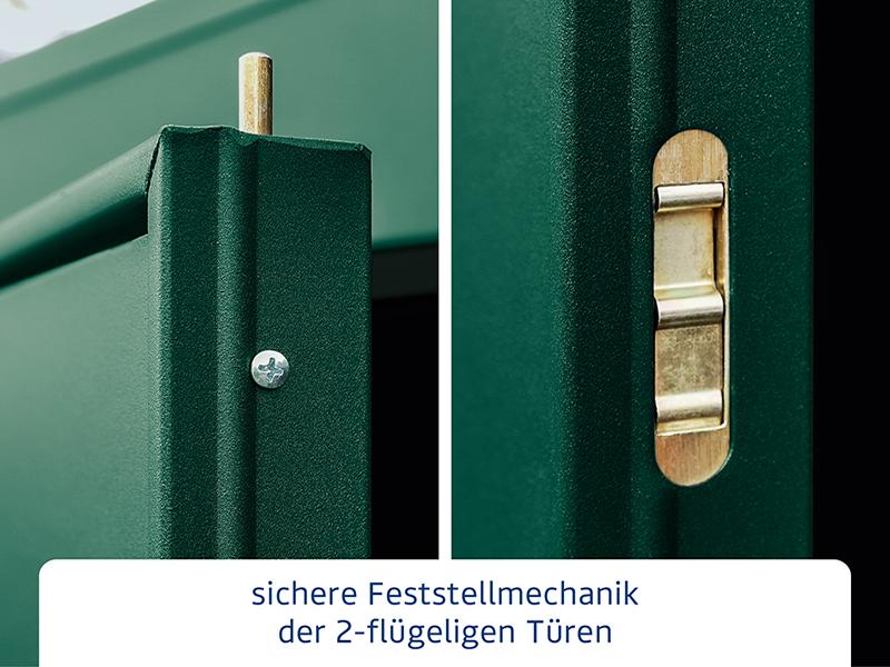 Ecostar Gerätehaus Elegant-P,Typ 3, Moosgrün, 2 flg - Image 6