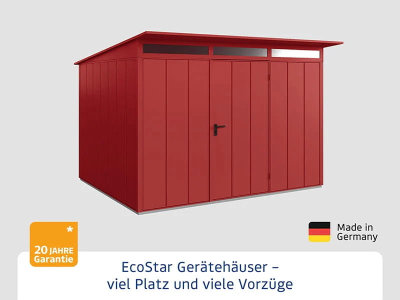Ecostar Gerätehaus Elegant-P,Typ 3, Purpurrot, 1 flg - Image 3