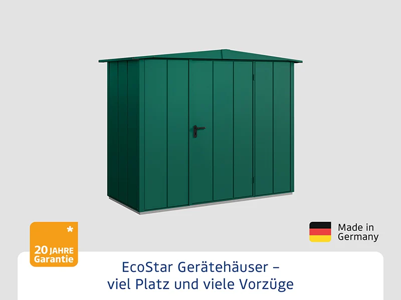 Ecostar Gerätehaus Elegant-S,Typ 1, Moosgrün, 1 flg - Image 3