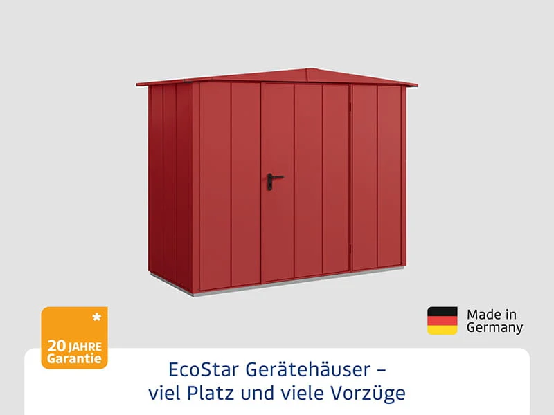 Ecostar Gerätehaus Elegant-S,Typ 1, Purpurrot, 1 flg - Image 3