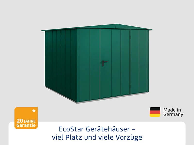 Ecostar Gerätehaus Elegant-S,Typ 2, Moosgrün, 1 flg - Image 3