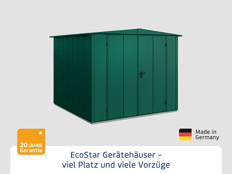 Ecostar Gerätehaus Elegant-S,Typ 2, Moosgrün, 2 flg - Image 3