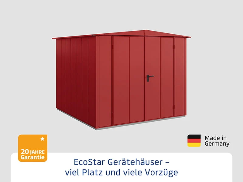 Ecostar Gerätehaus Elegant-S,Typ 2, Purpurrot, 2 flg - Image 3