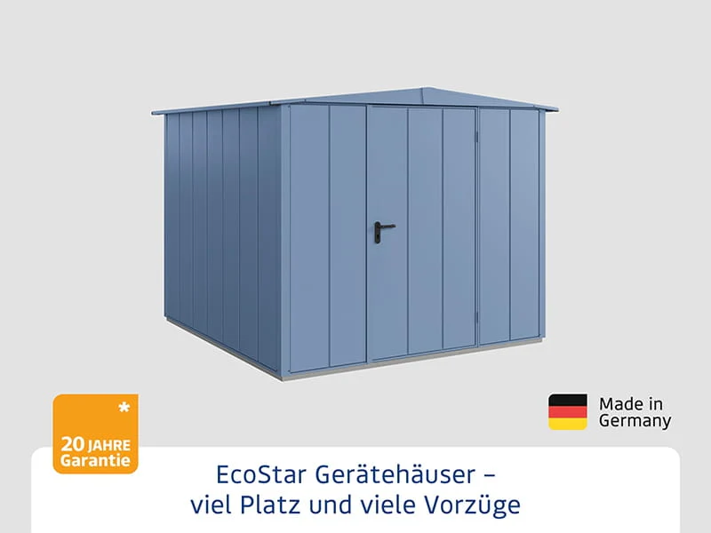 Ecostar Gerätehaus Elegant-S,Typ 2, Taubenblau, 1 flg - Image 3