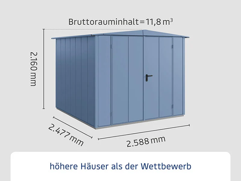 Ecostar Gerätehaus Elegant-S,Typ 2, Taubenblau, 2 flg - Image 2