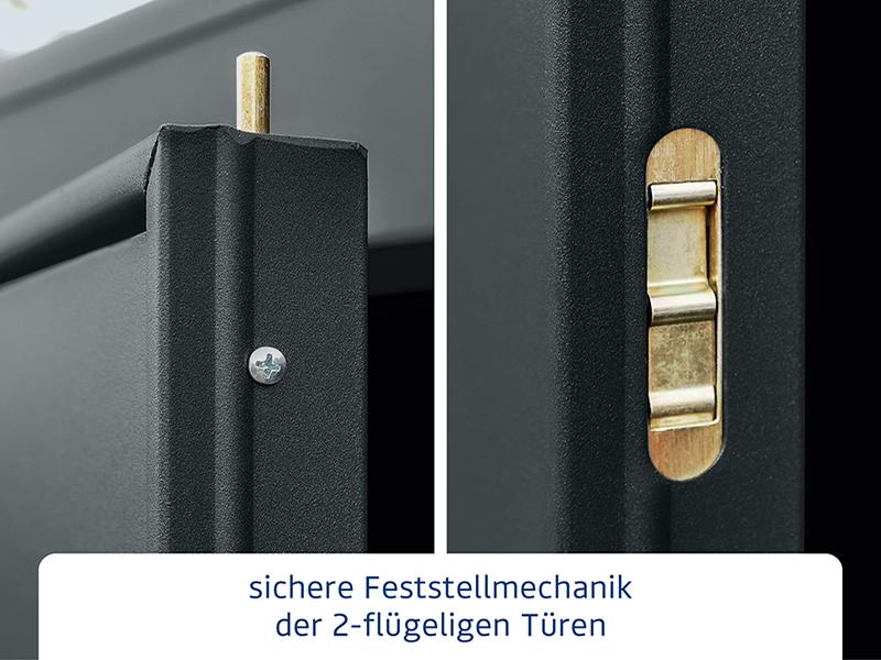 Ecostar Gerätehaus Elegant-S,Typ 3, Anthrazitgrau, 2 flg - Image 7
