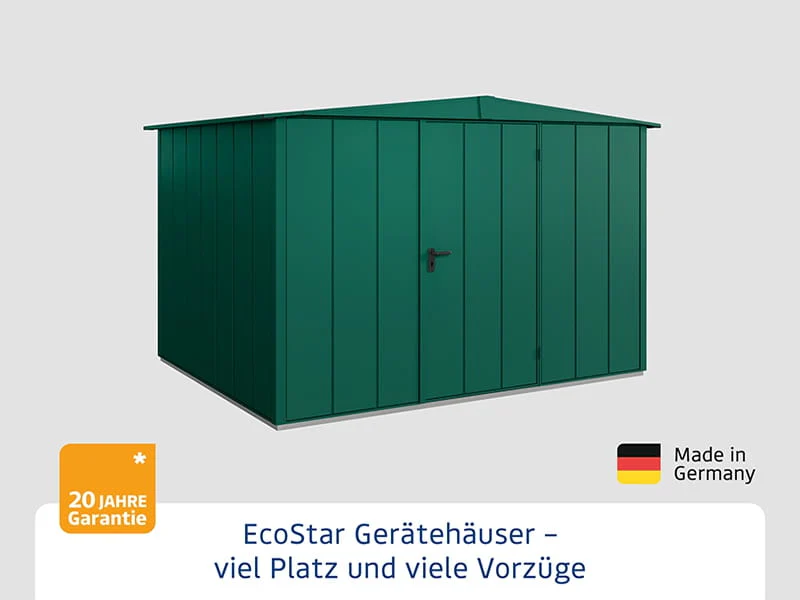 Ecostar Gerätehaus Elegant-S,Typ 3, Moosgrün, 1 flg - Image 3