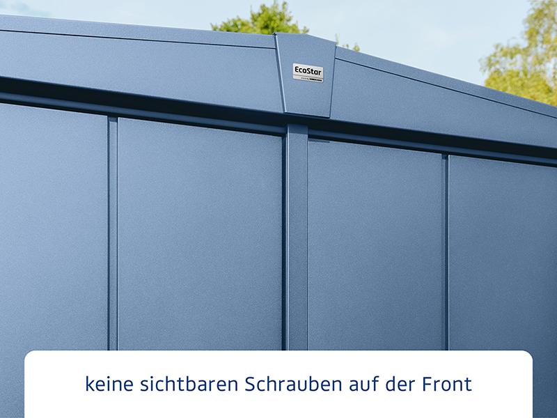 Ecostar Gerätehaus Elegant-S,Typ 3, Taubenblau, 2 flg - Image 4