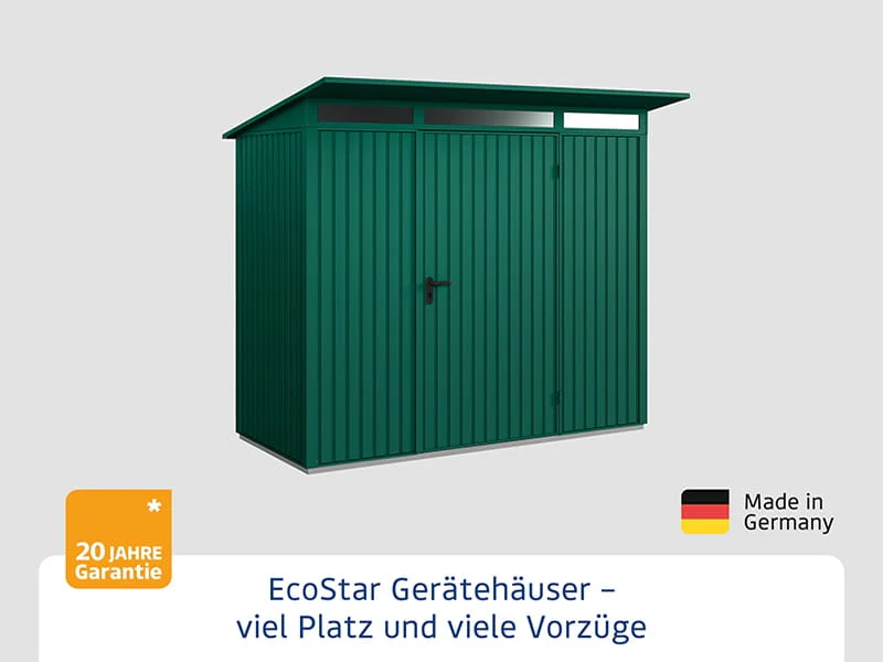 Ecostar Gerätehaus Trend-P,Typ 1, Moosgrün, 1 flg - Image 3