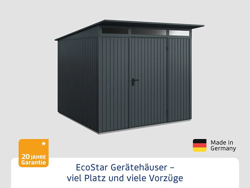 Ecostar Gerätehaus Trend-P,Typ 2, Anthrazitgrau, 1 flg - Image 3