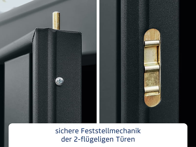 Ecostar Gerätehaus Trend-P,Typ 2, Anthrazitgrau, 2 flg - Image 6