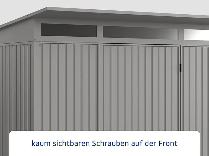 Ecostar Gerätehaus Trend-P,Typ 2, Grau Aluminum, 2 flg - Image 4