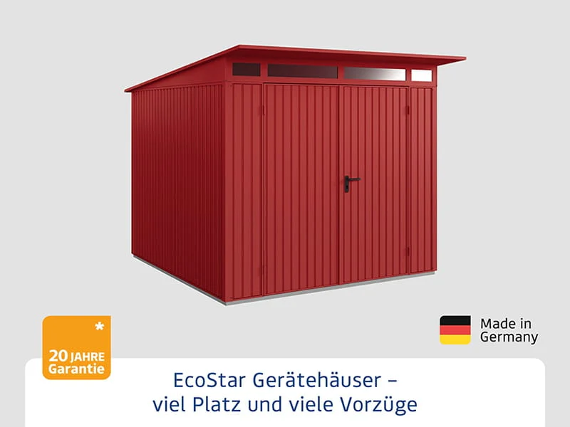 Ecostar Gerätehaus Trend-P,Typ 2, Purpurrot, 2 flg - Image 3