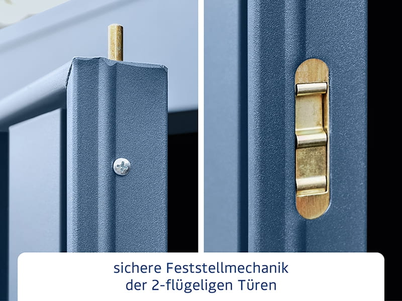 Ecostar Gerätehaus Trend-P,Typ 2, Taubenblau, 2 flg - Image 6