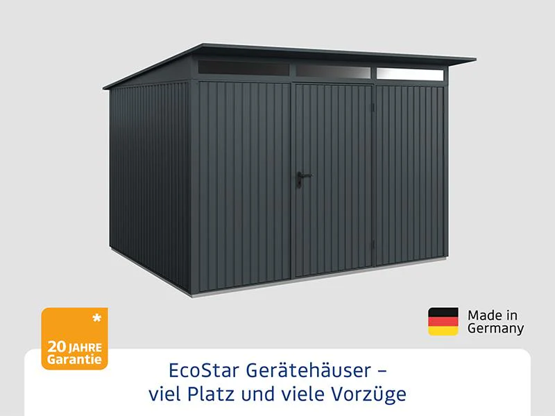 Ecostar Gerätehaus Trend-P,Typ 3, Anthrazitgrau, 1 flg - Image 3