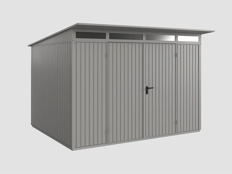 Ecostar Gerätehaus Trend-P,Typ 3, Grau Aluminum, 2 flg