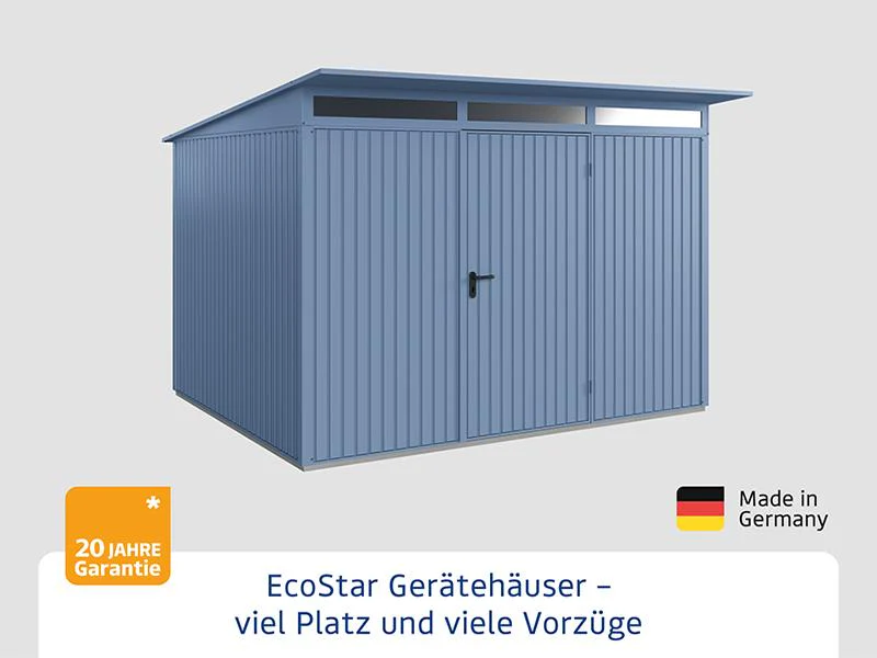 Ecostar Gerätehaus Trend-P,Typ 3, Taubenblau, 1 flg - Image 3