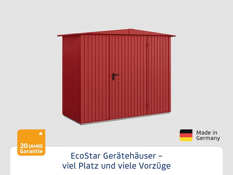 Ecostar Gerätehaus Trend-S,Typ 1, Purpurrot, 1 flg - Image 4