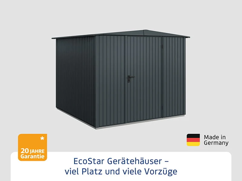 Ecostar Gerätehaus Trend-S,Typ 2, Anthrazitgrau, 1 flg - Image 3